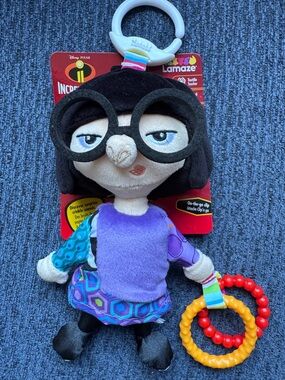 Lamaze Edna Mode Plush Rattle with Teething Rings Brand New With Tags ✨Rare✨
